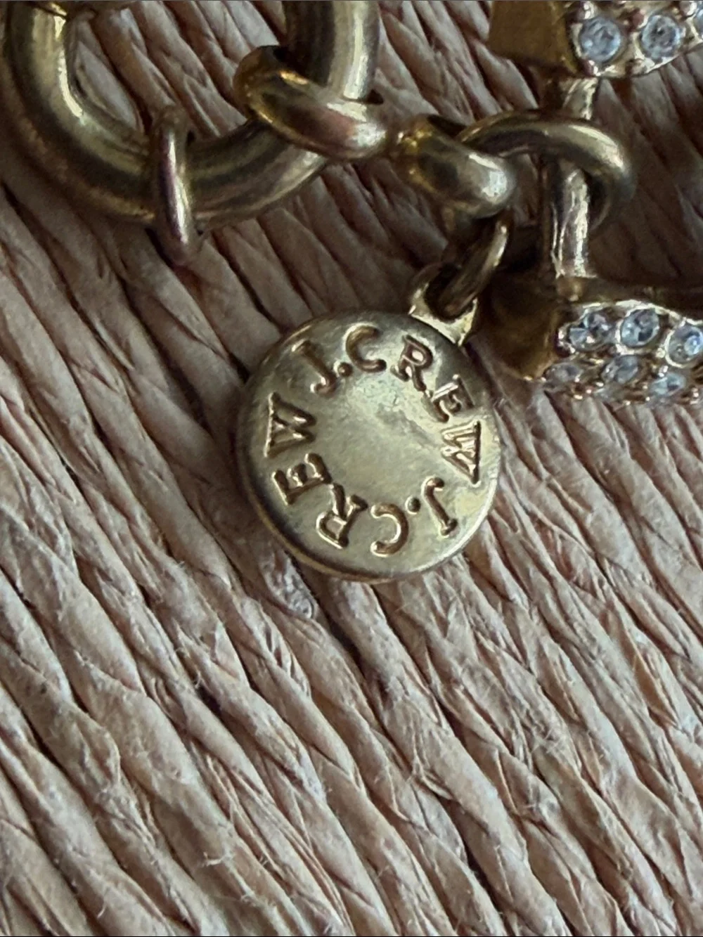 J. Crew Gold Crystal Pavé Link Bracelet